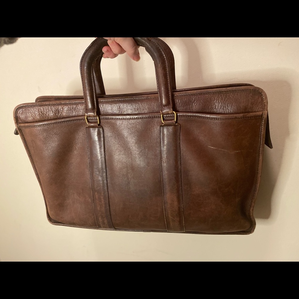 Vintage Coach Briefcase/Attaché Dark Brown Leather